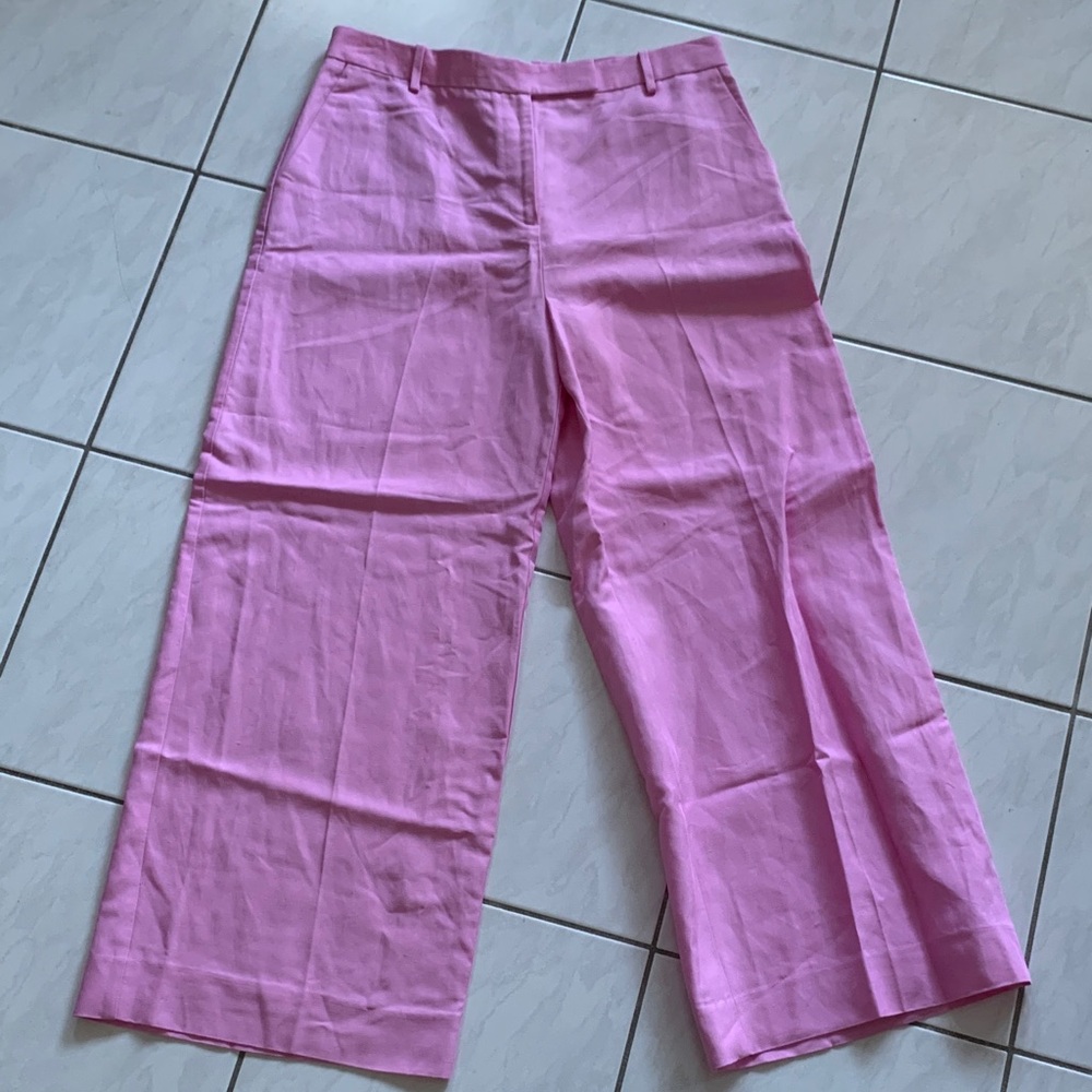 NEW Reiss Pink Wide Leg Trousers - Picture 3 of 9